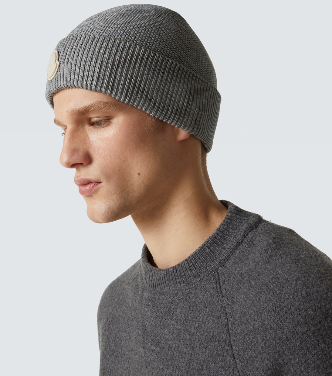 Berretto in cashmere e cotone con logo | Moncler