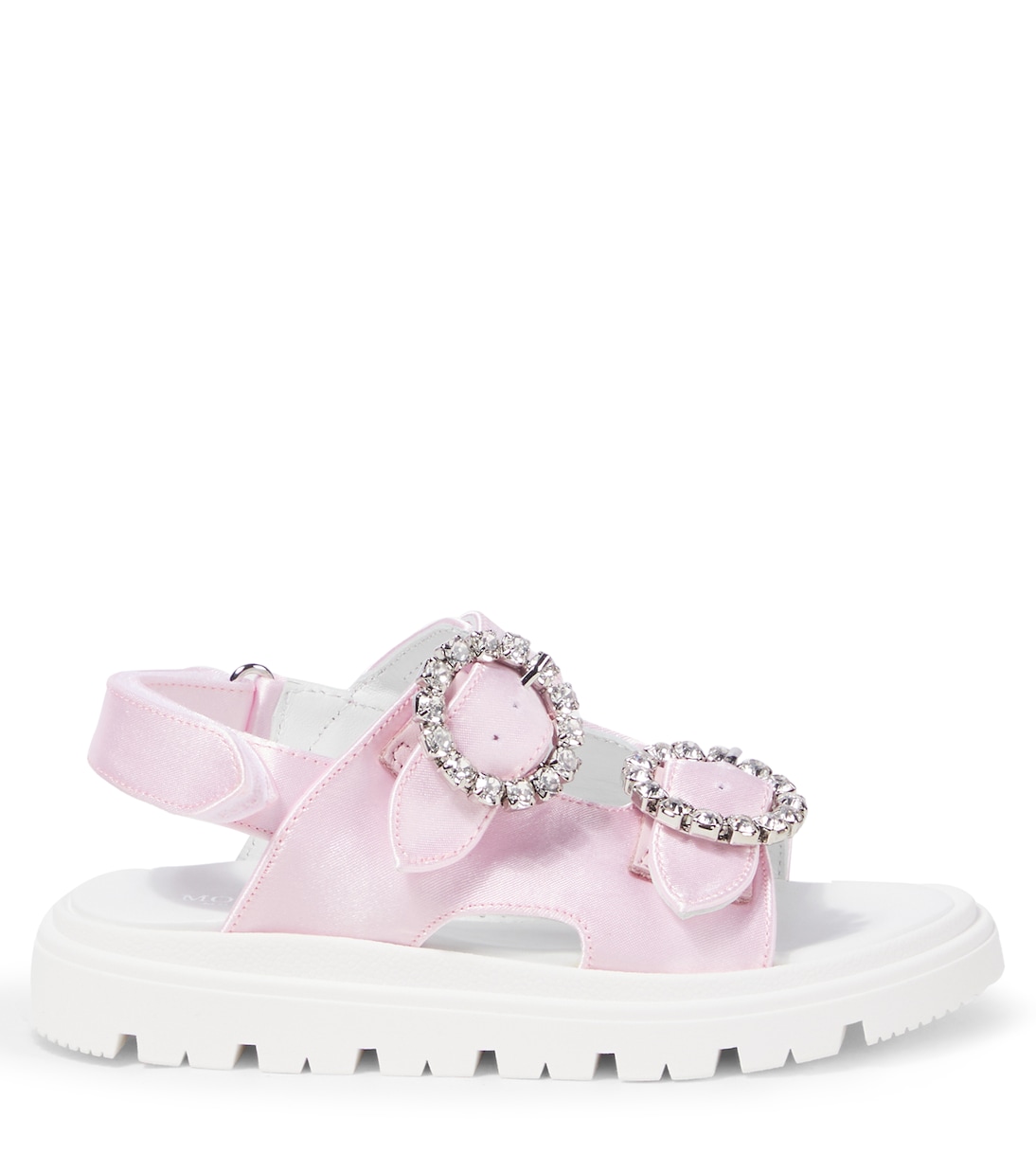 Sandalen aus Satin mit Kristallen | Monnalisa