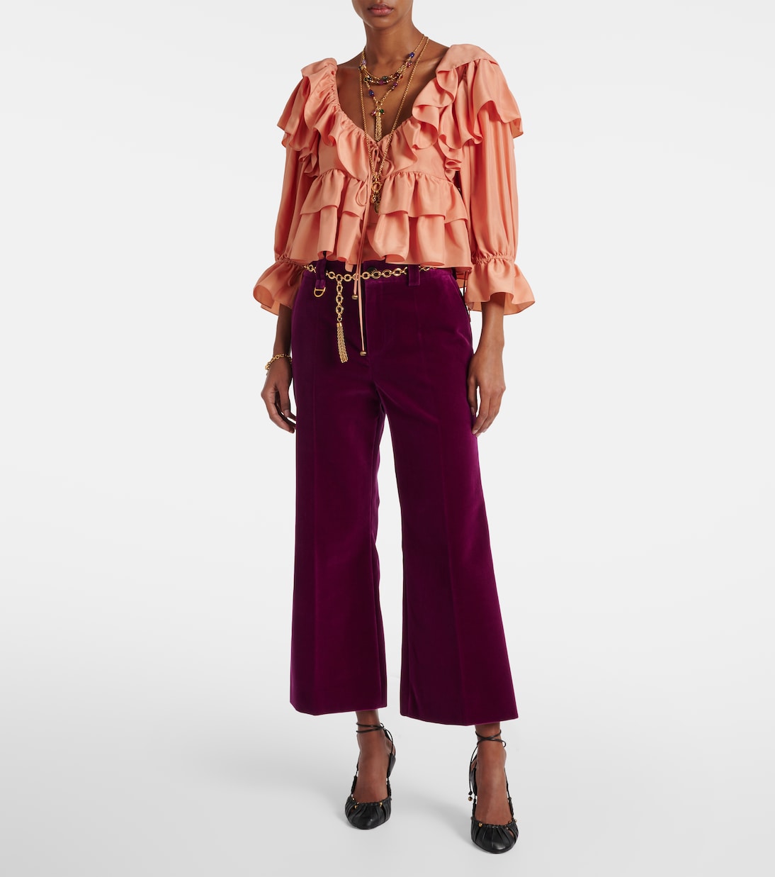 Blusa in seta con volant | Chloé