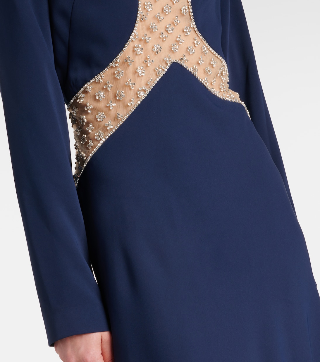 Abito lungo in tulle con cut-out | Costarellos