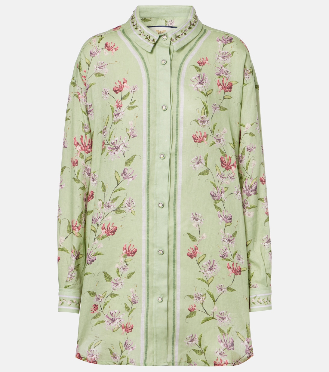 Chemise Cecilia Honeysuckle en lin à fleurs | Agua by Agua Bendita