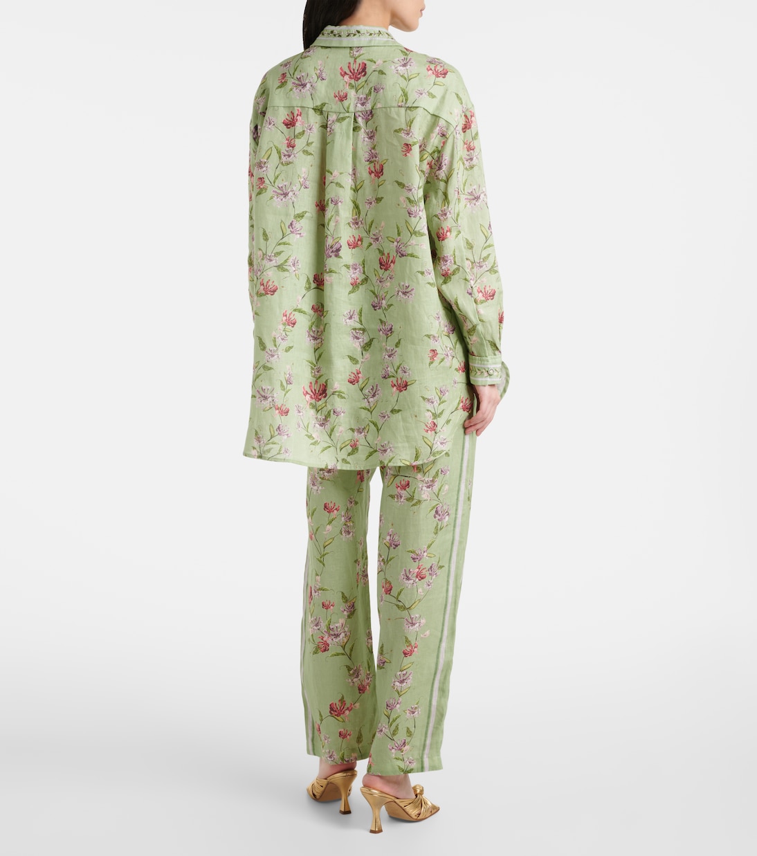 Chemise Cecilia Honeysuckle en lin à fleurs | Agua by Agua Bendita