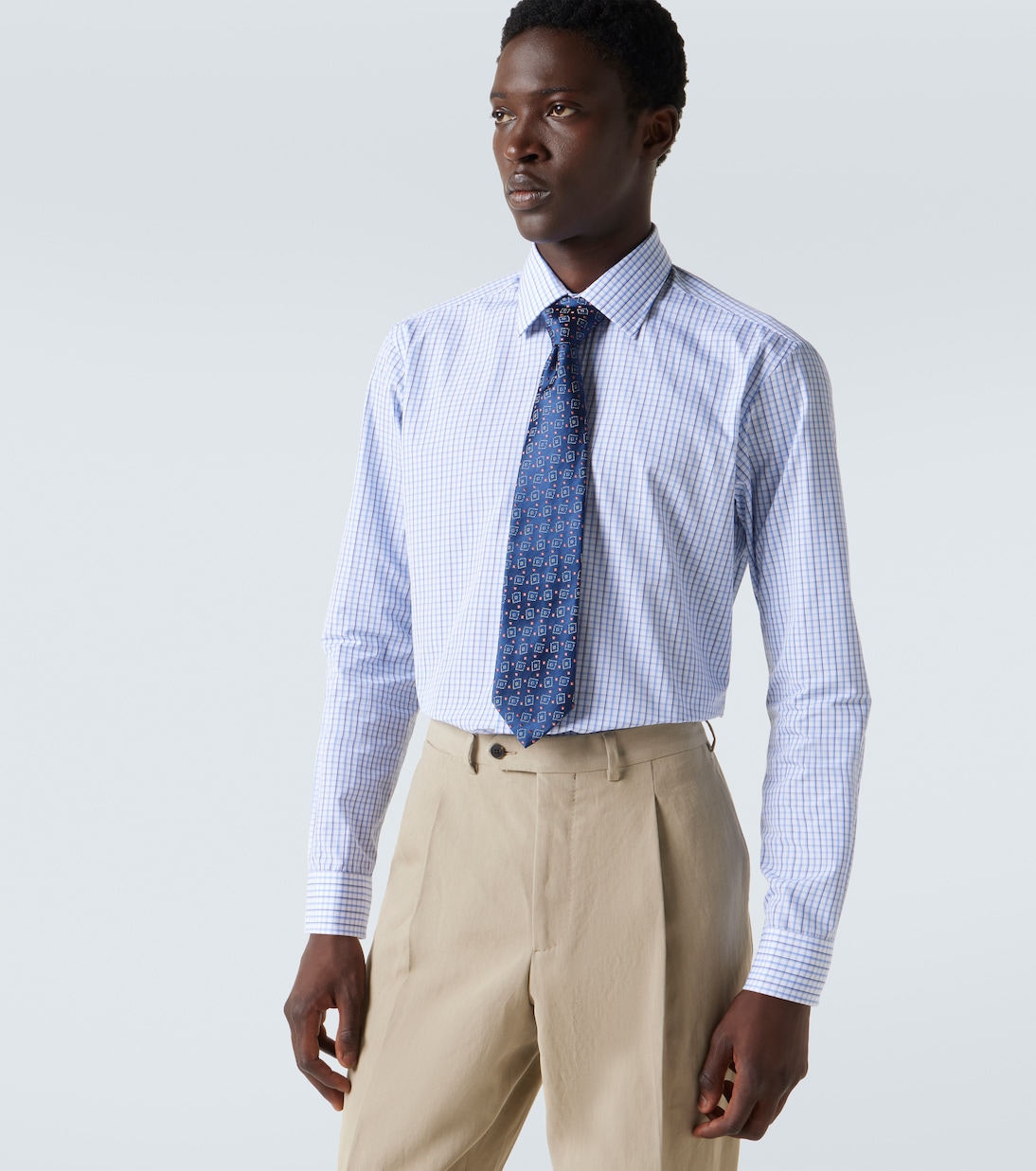 Jacquard silk tie | Charvet