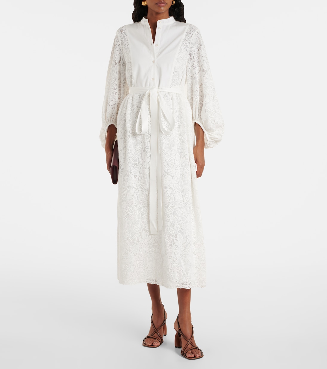 Midikleid aus Baumwollspitze | Erdem