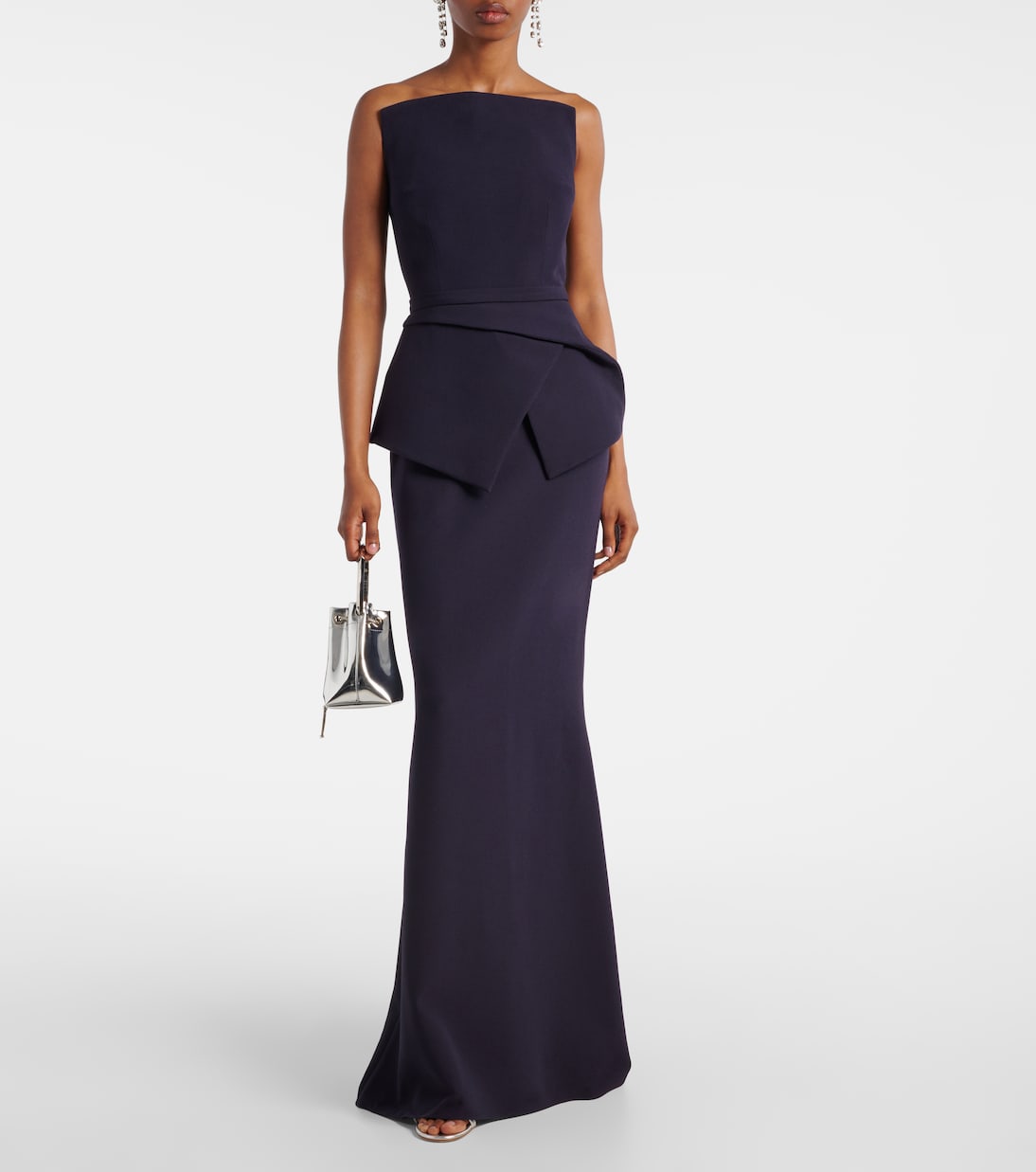 Belted crêpe gown | Safiyaa