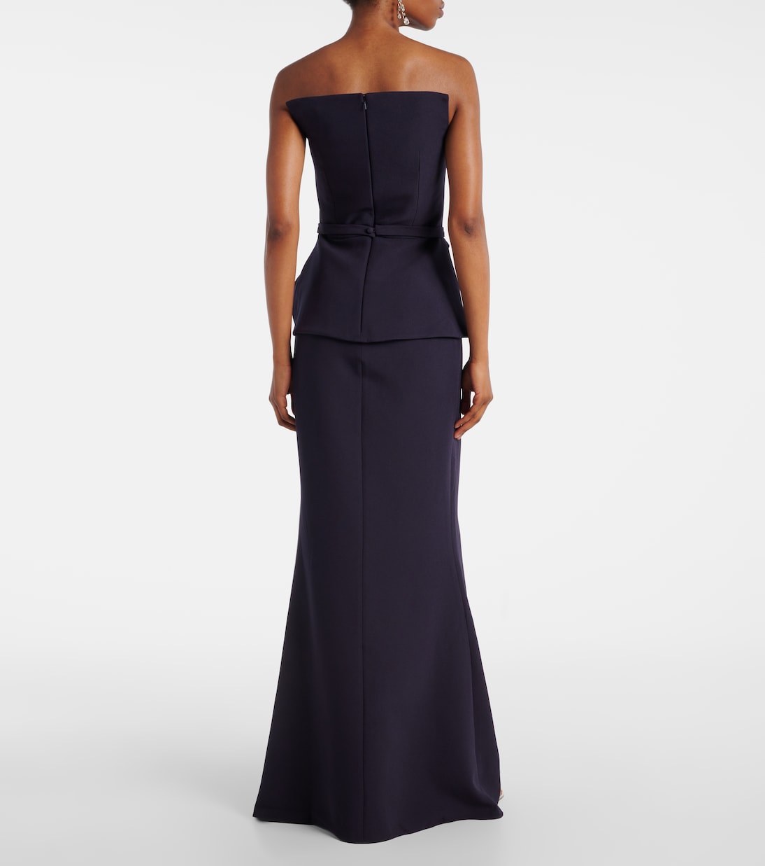 Belted crêpe gown | Safiyaa