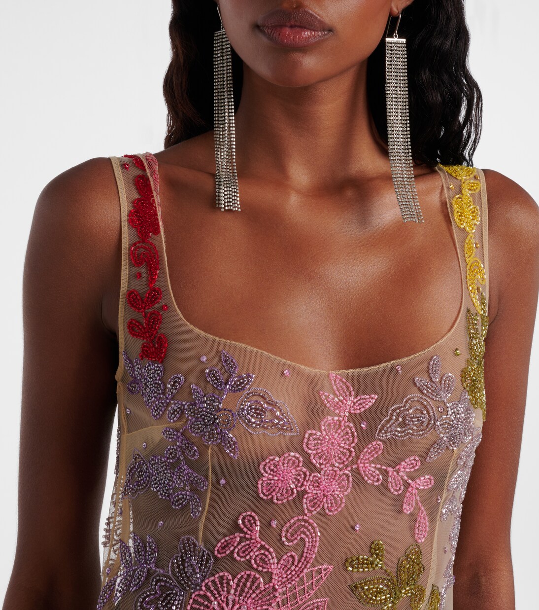 Cora embellished sheer tulle gown | Clio Peppiatt