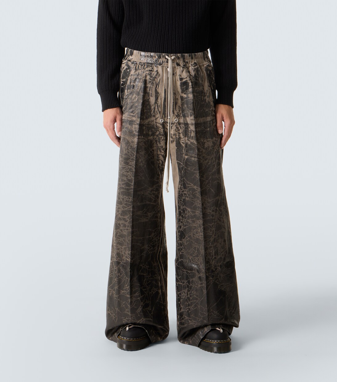 DRKSHDW coated cotton wide-leg pants | Rick Owens