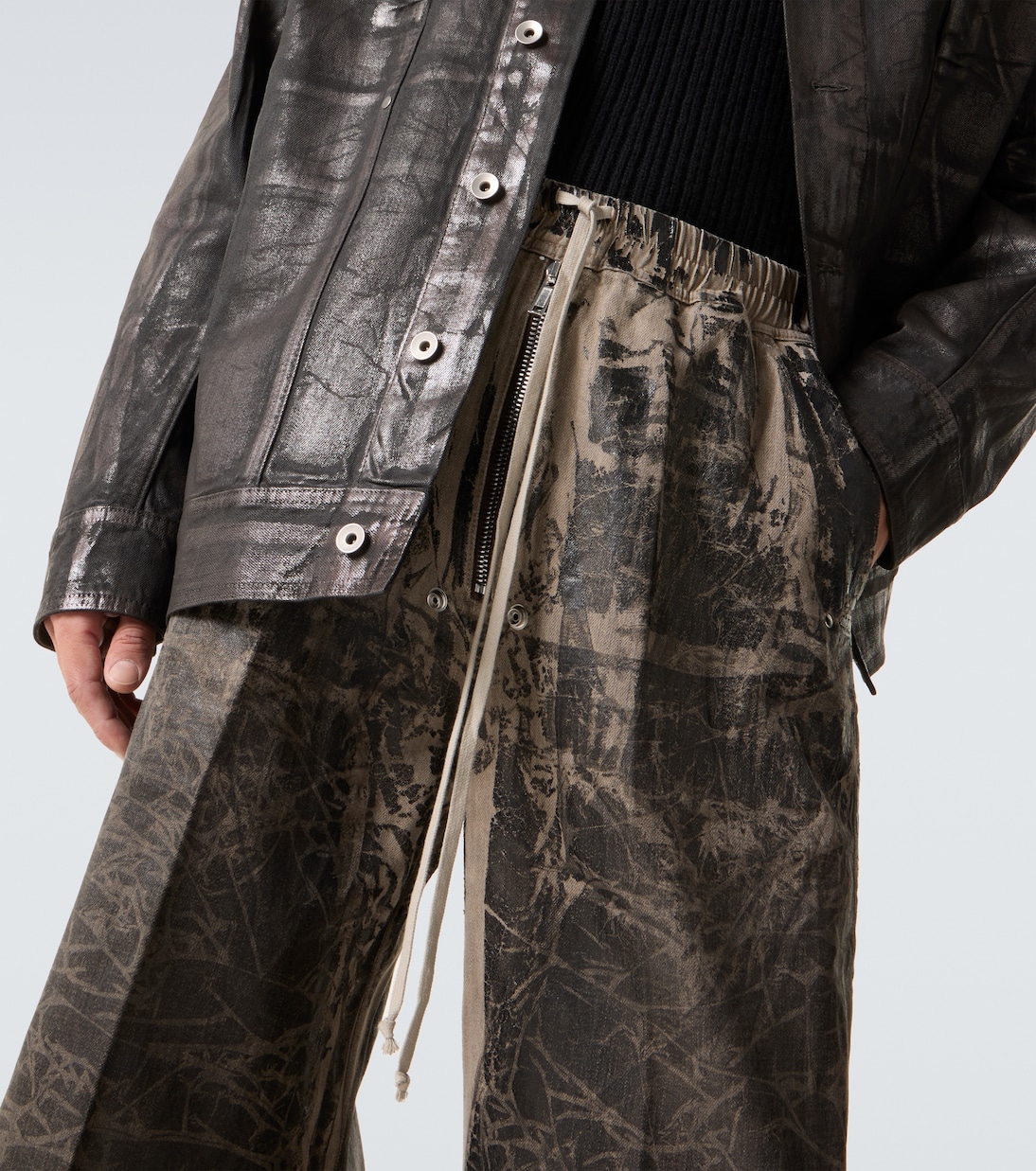 DRKSHDW coated cotton wide-leg pants | Rick Owens