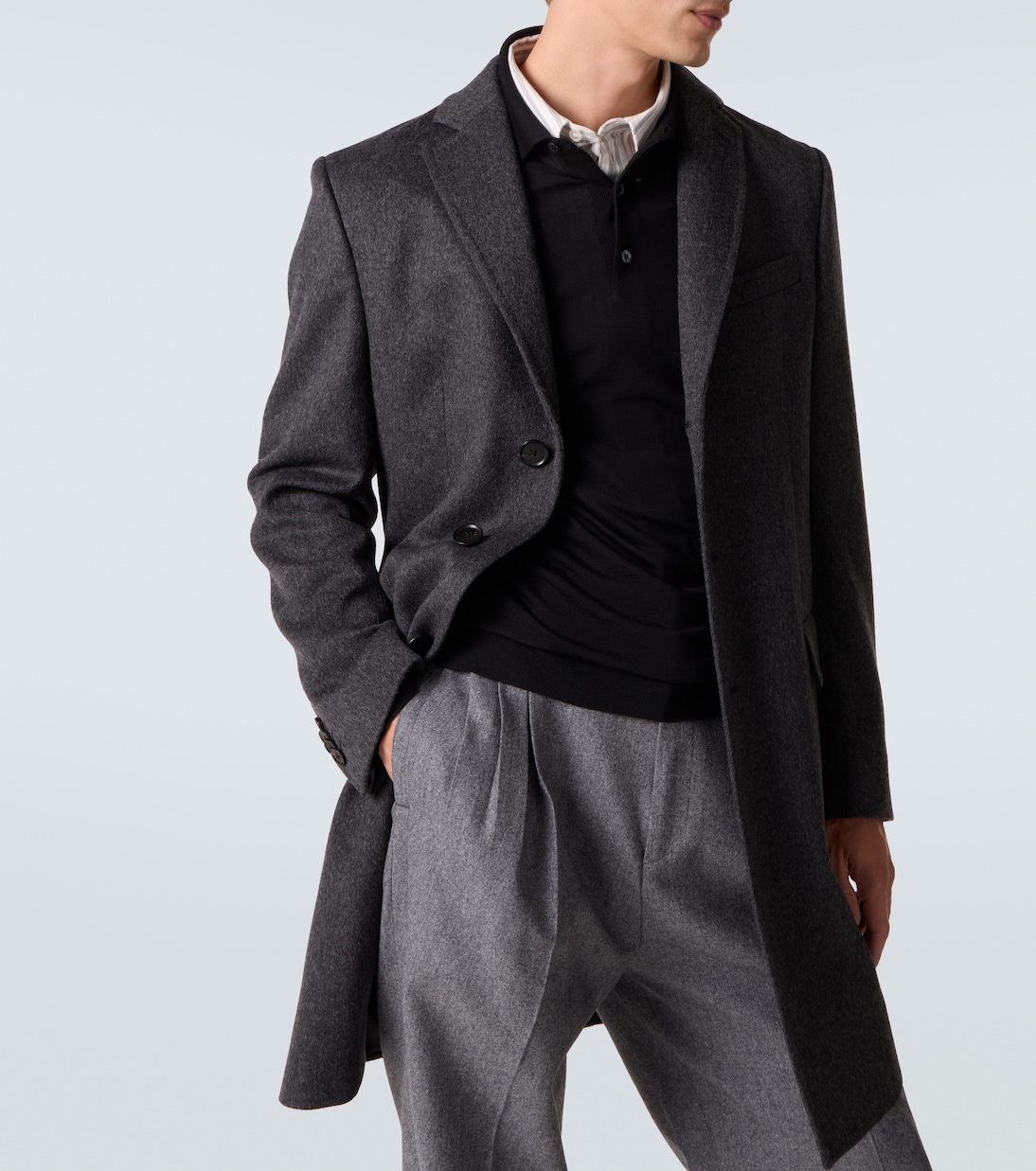 Wool and cashmere-blend coat | Zegna