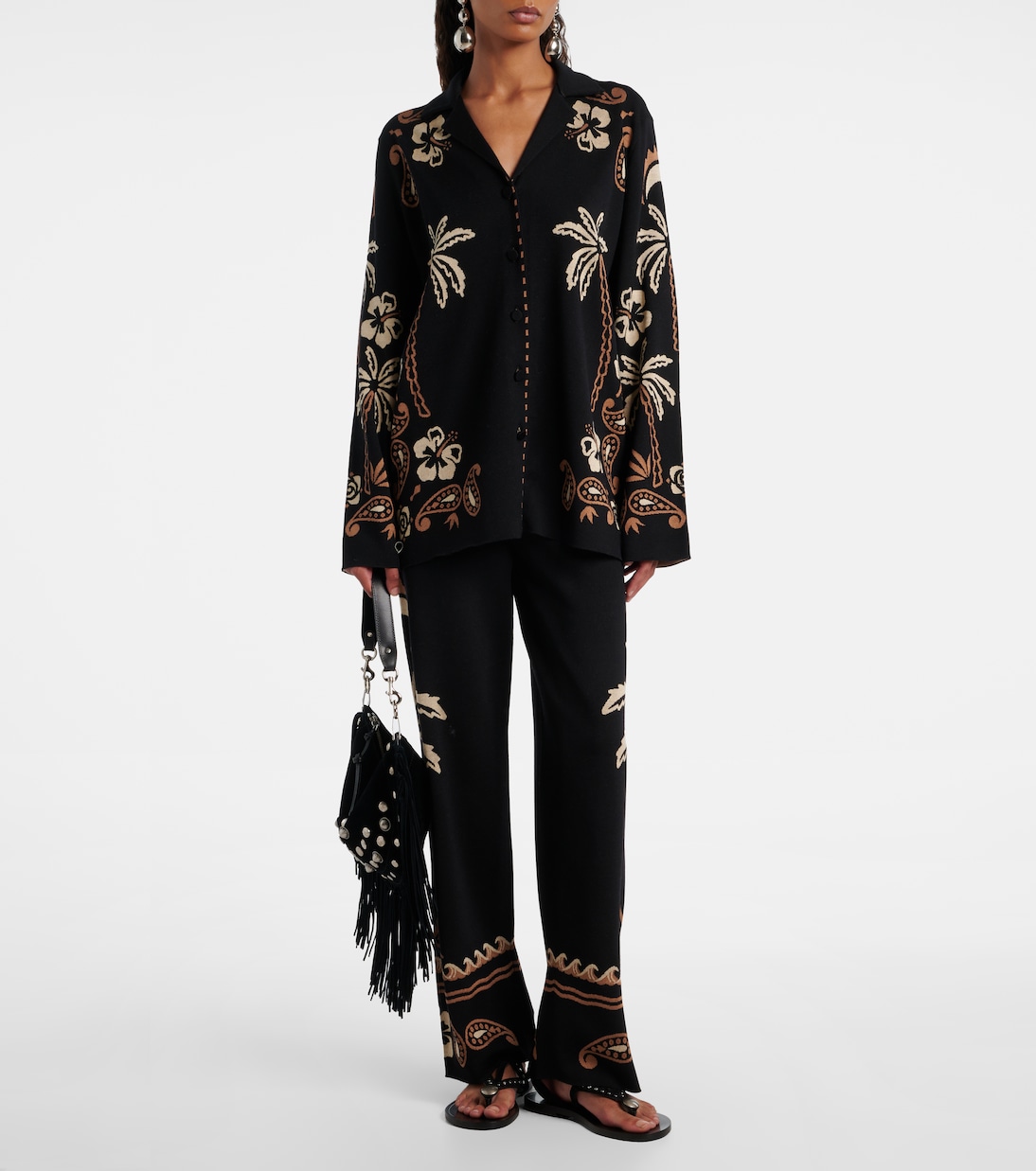 Glimpse of Eden wool and silk shirt | Alanui