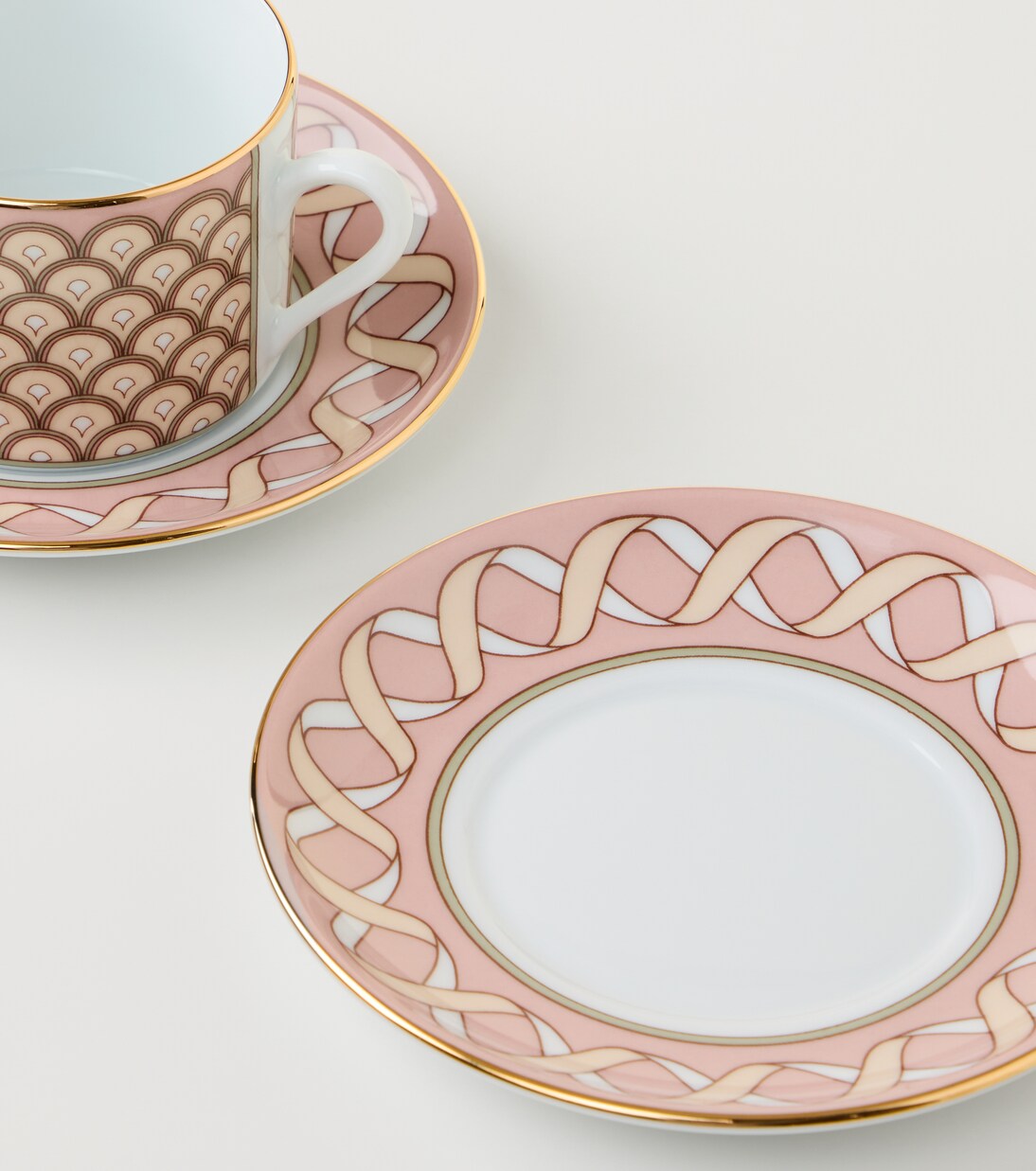 Set de 2 tazas de té y platillos Impero de porcelana | La DoubleJ