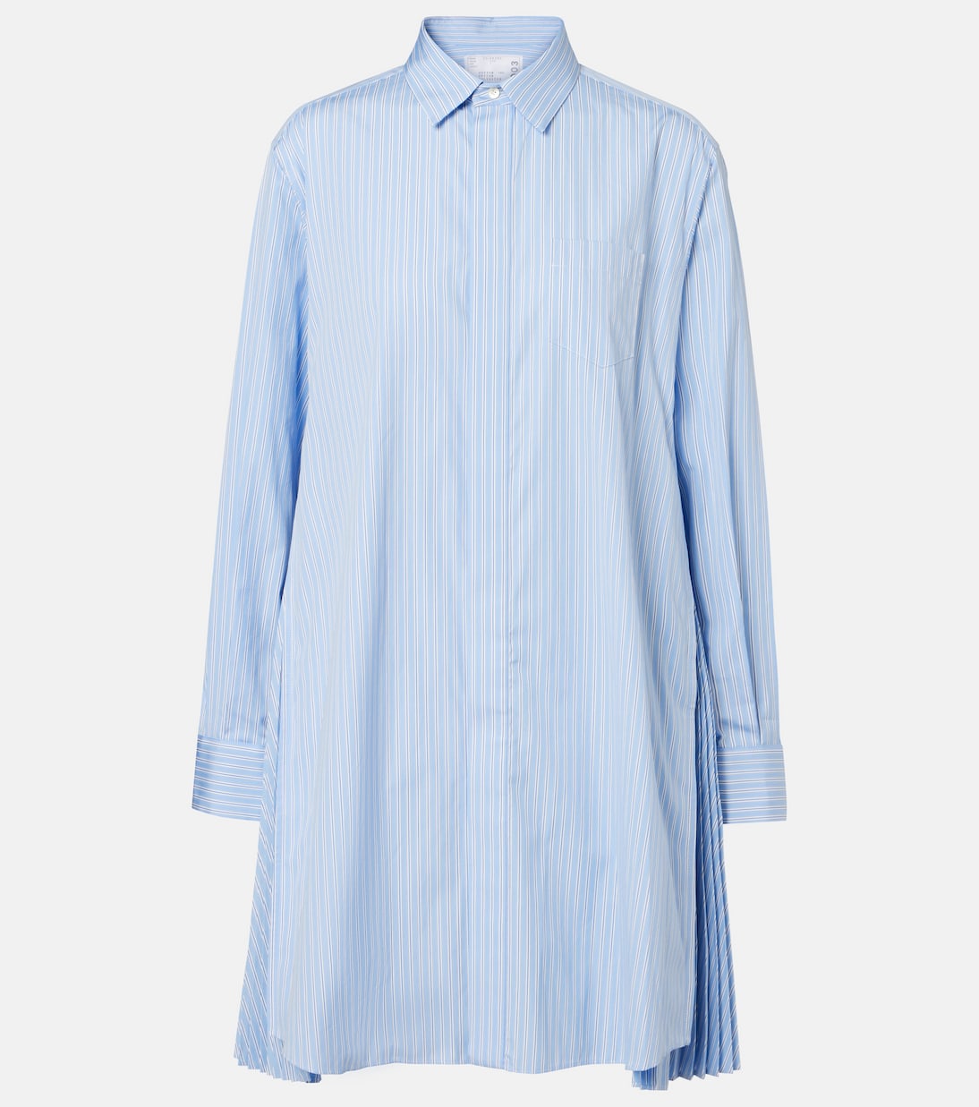 Robe chemise rayée en coton | Sacai