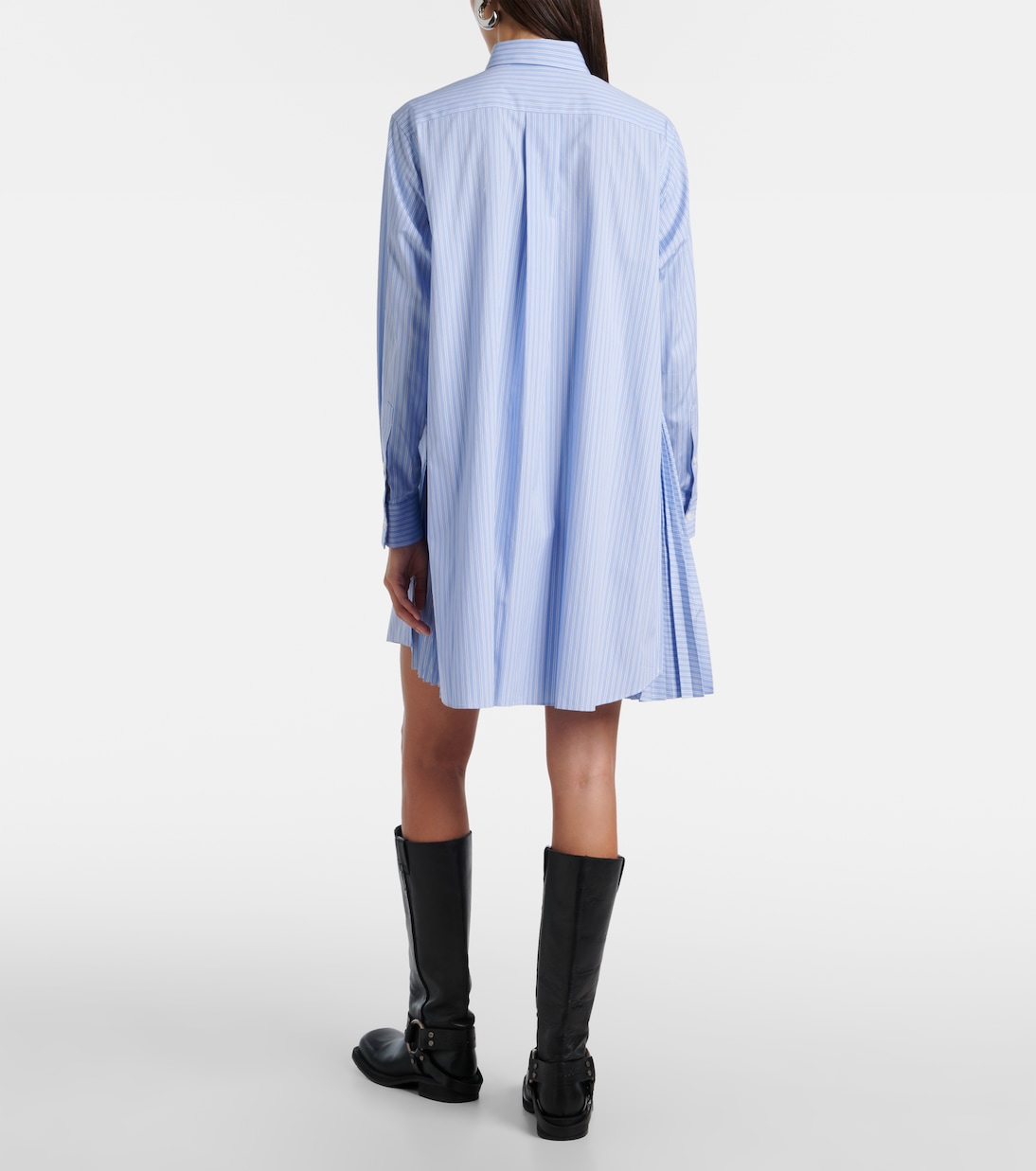 Robe chemise rayée en coton | Sacai