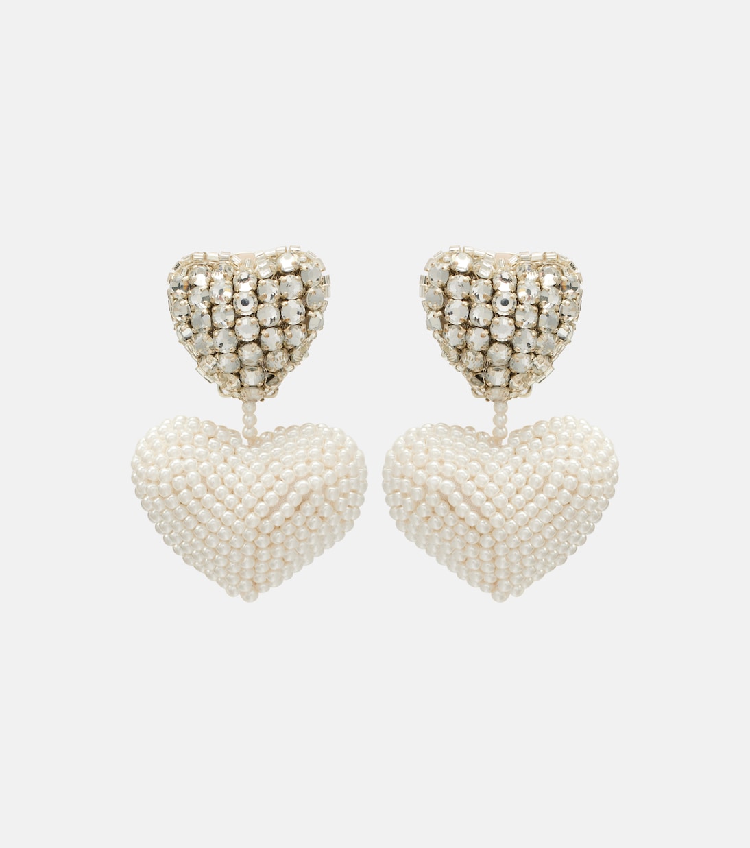 Crystal-embellished clip-on earrings | Oscar de la Renta