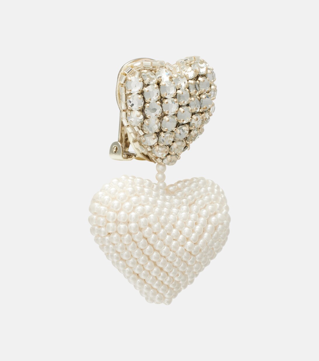 Crystal-embellished clip-on earrings | Oscar de la Renta