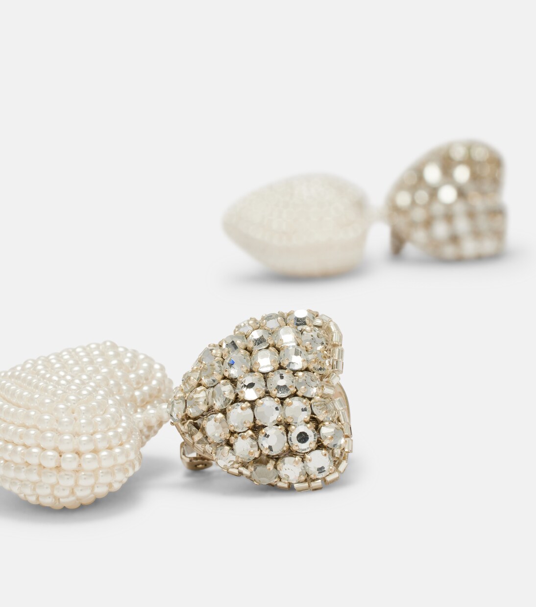 Crystal-embellished clip-on earrings | Oscar de la Renta