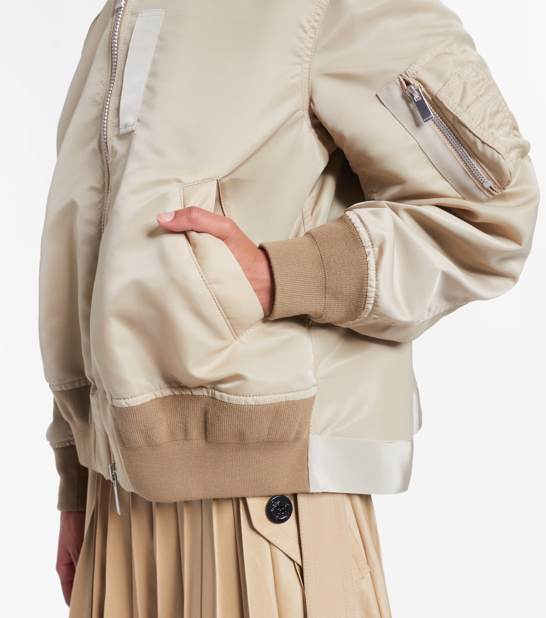 جاكيت بلوزون من نسيج التويل | Sacai