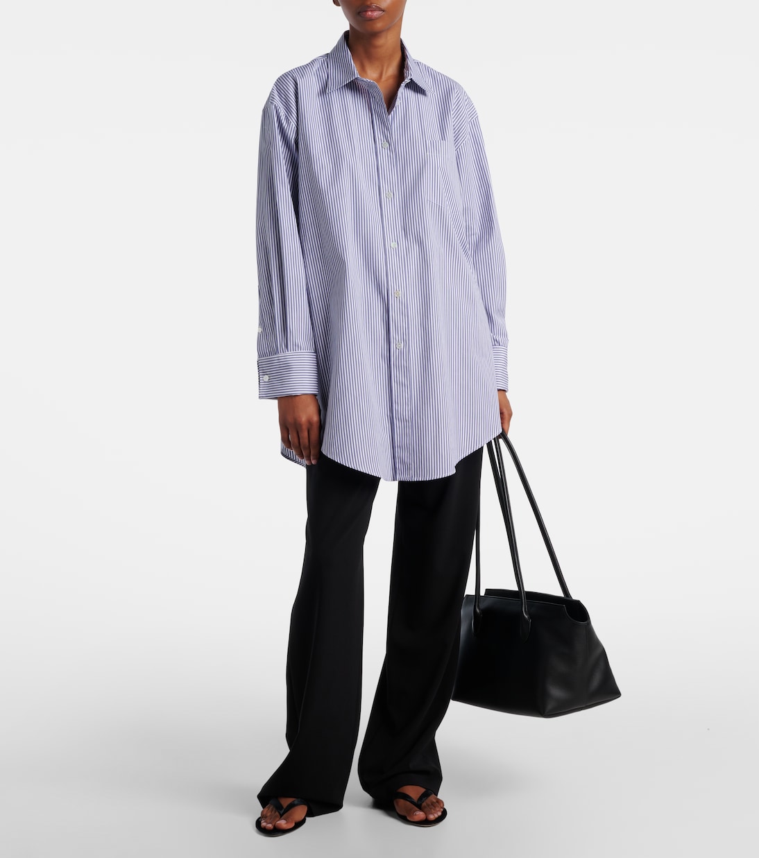 Ment Bengal stripe cotton poplin shirt | The Row