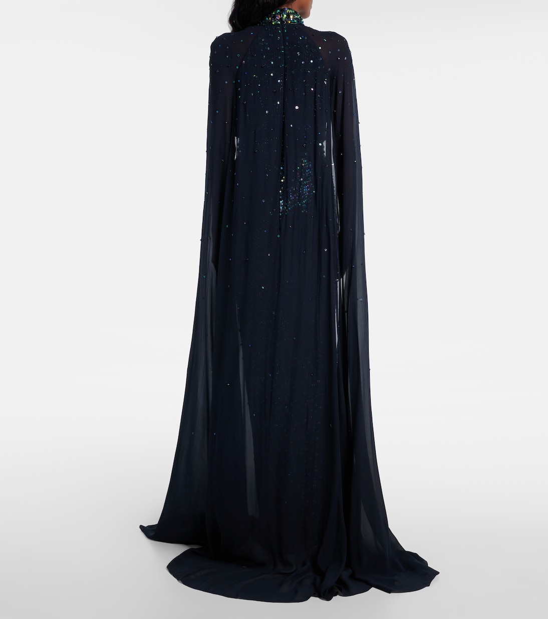 Thea caped sequined gown | Jenny Packham