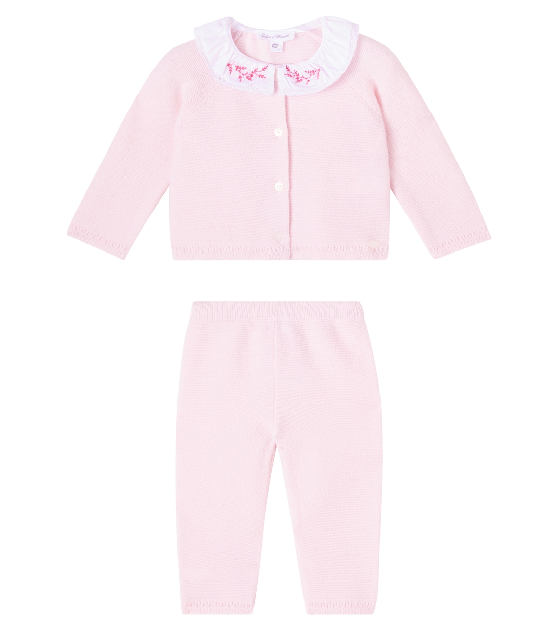 Baby knitted cardigan and pants set | Tartine et Chocolat