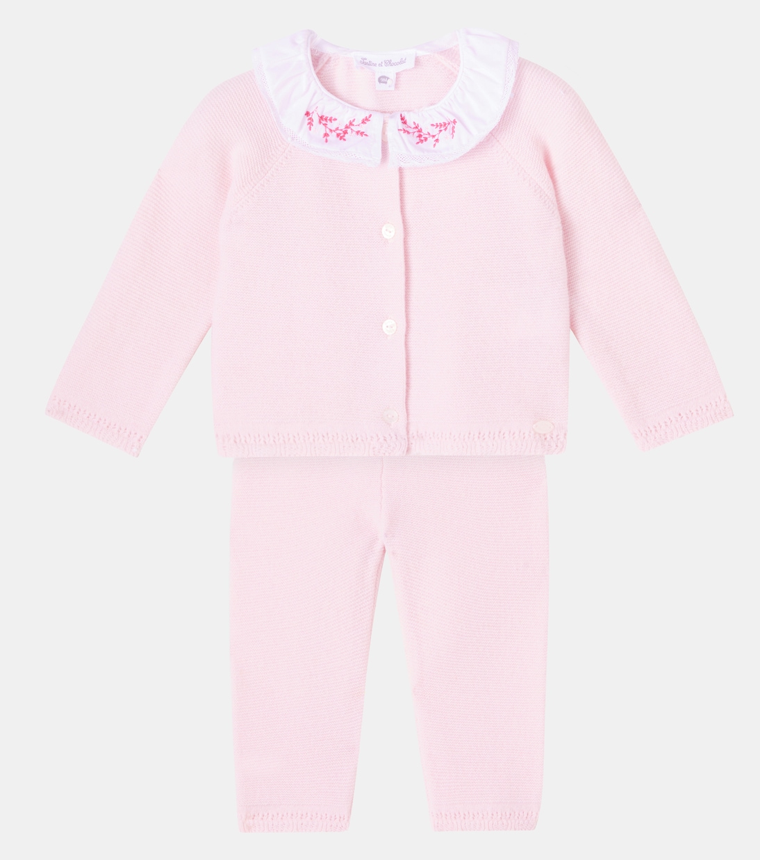 Baby knitted cardigan and pants set | Tartine et Chocolat