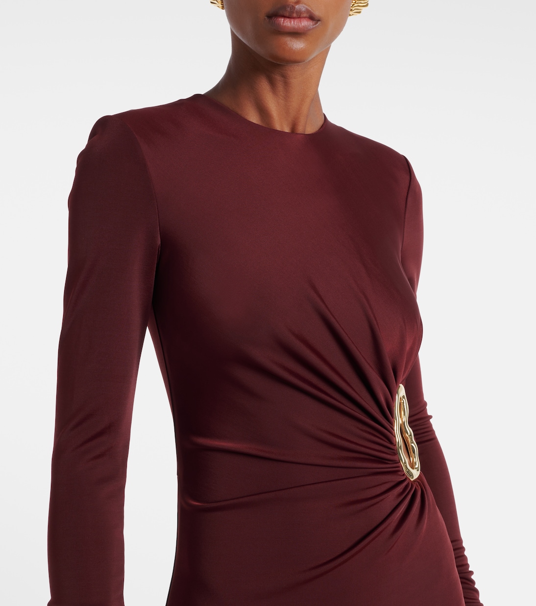 Mischa embellished gathered jersey gown | Rebecca Vallance