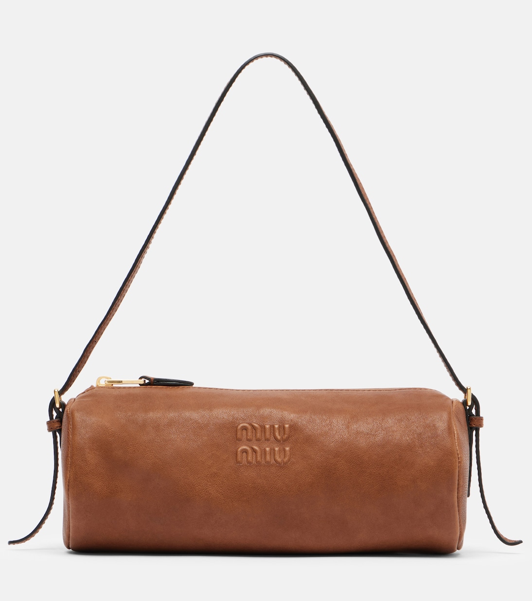Logo leather shoulder bag  | Miu Miu