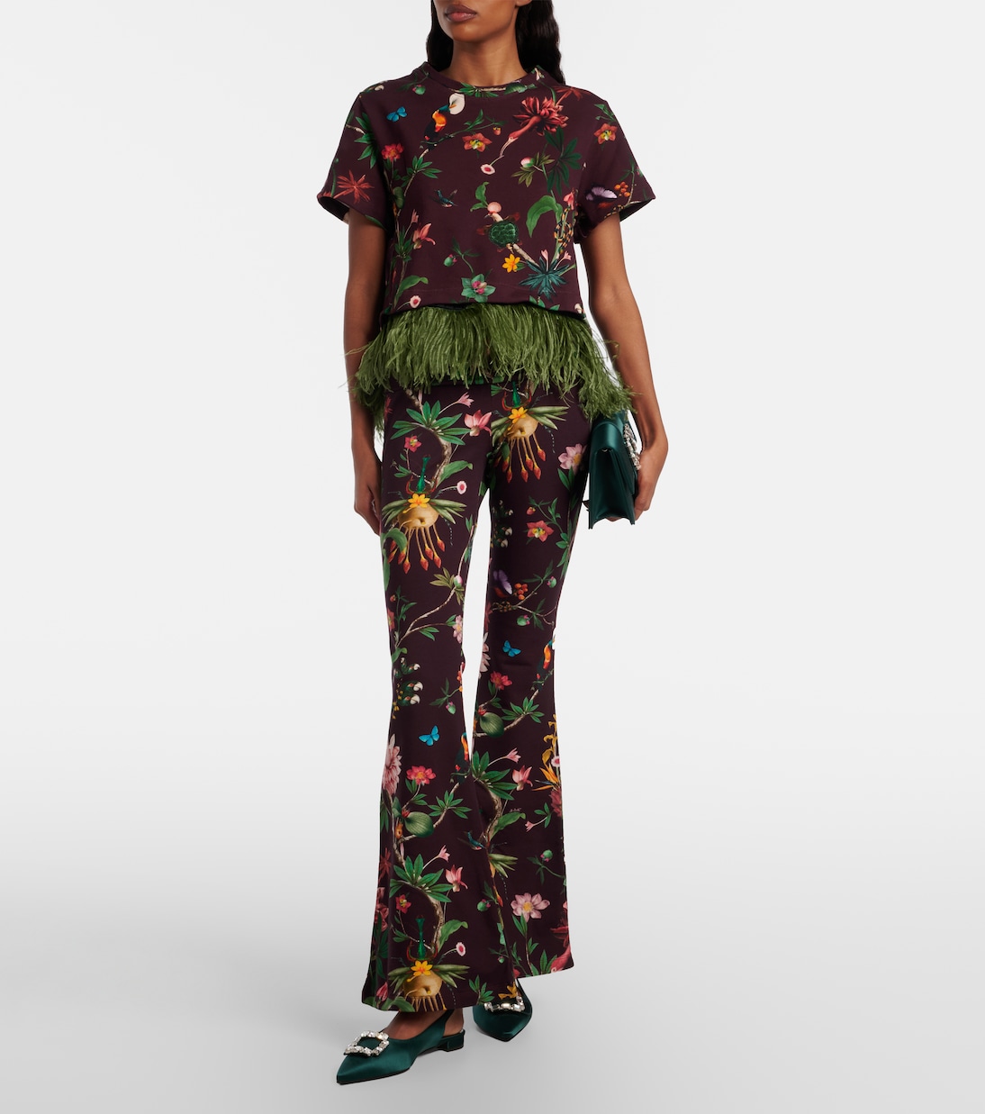 Clutch Maycap aus Satin mit Kristallen | Manolo Blahnik