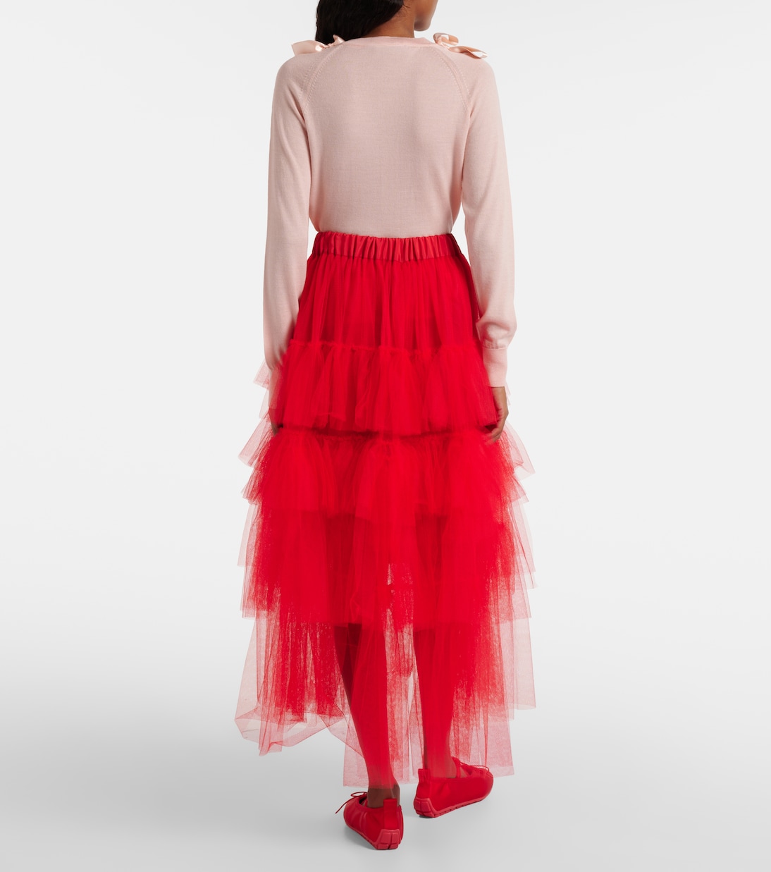 Tiered tulle midi skirt | Simone Rocha