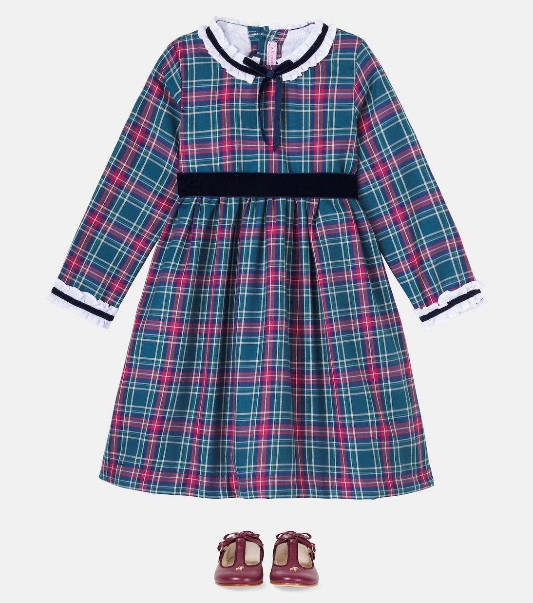 Robe Clarisa en coton mélangé à carreaux | La Coqueta
