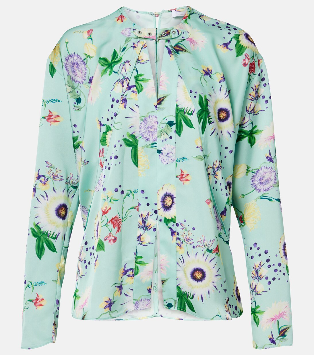 Layered floral satin blouse | Rabanne