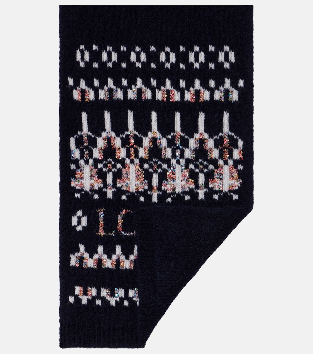 Bufanda en mezcla de lana en jacquard con lentejuelas | Loewe