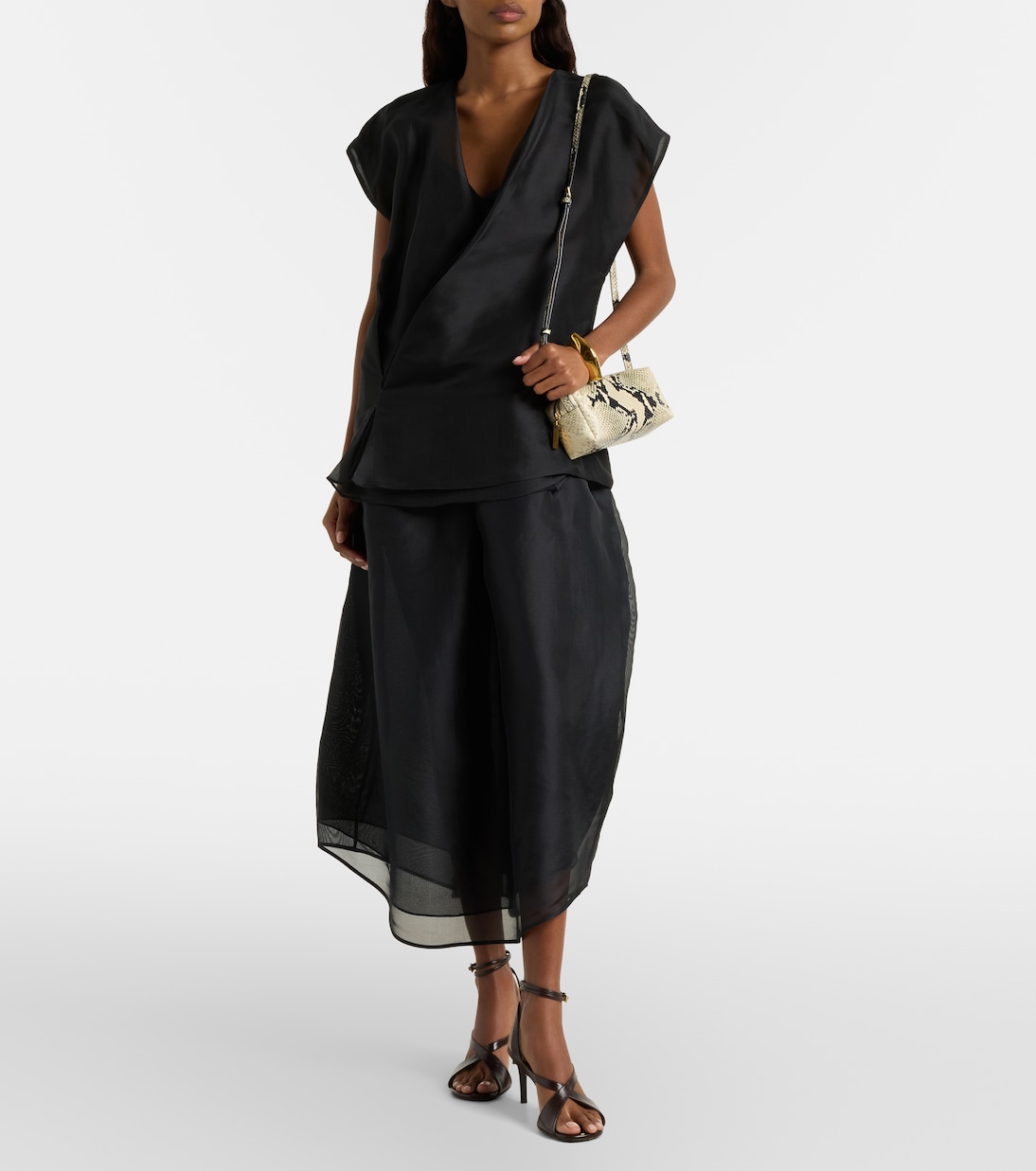 Sac à bandoulière Kye Mini en cuir | Khaite