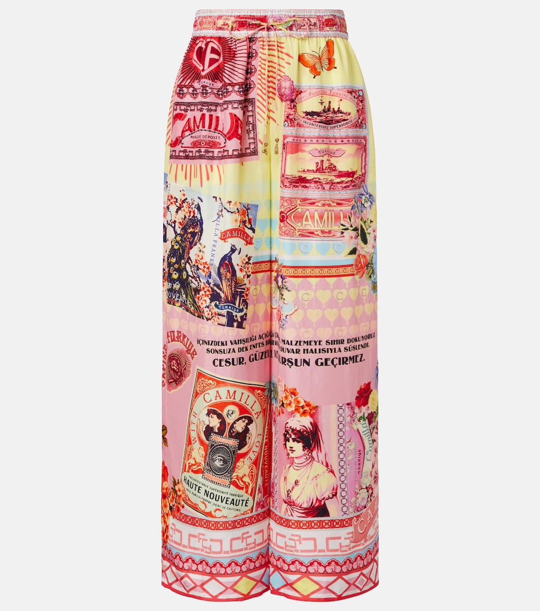 Bedruckte Hose aus Seide | Camilla
