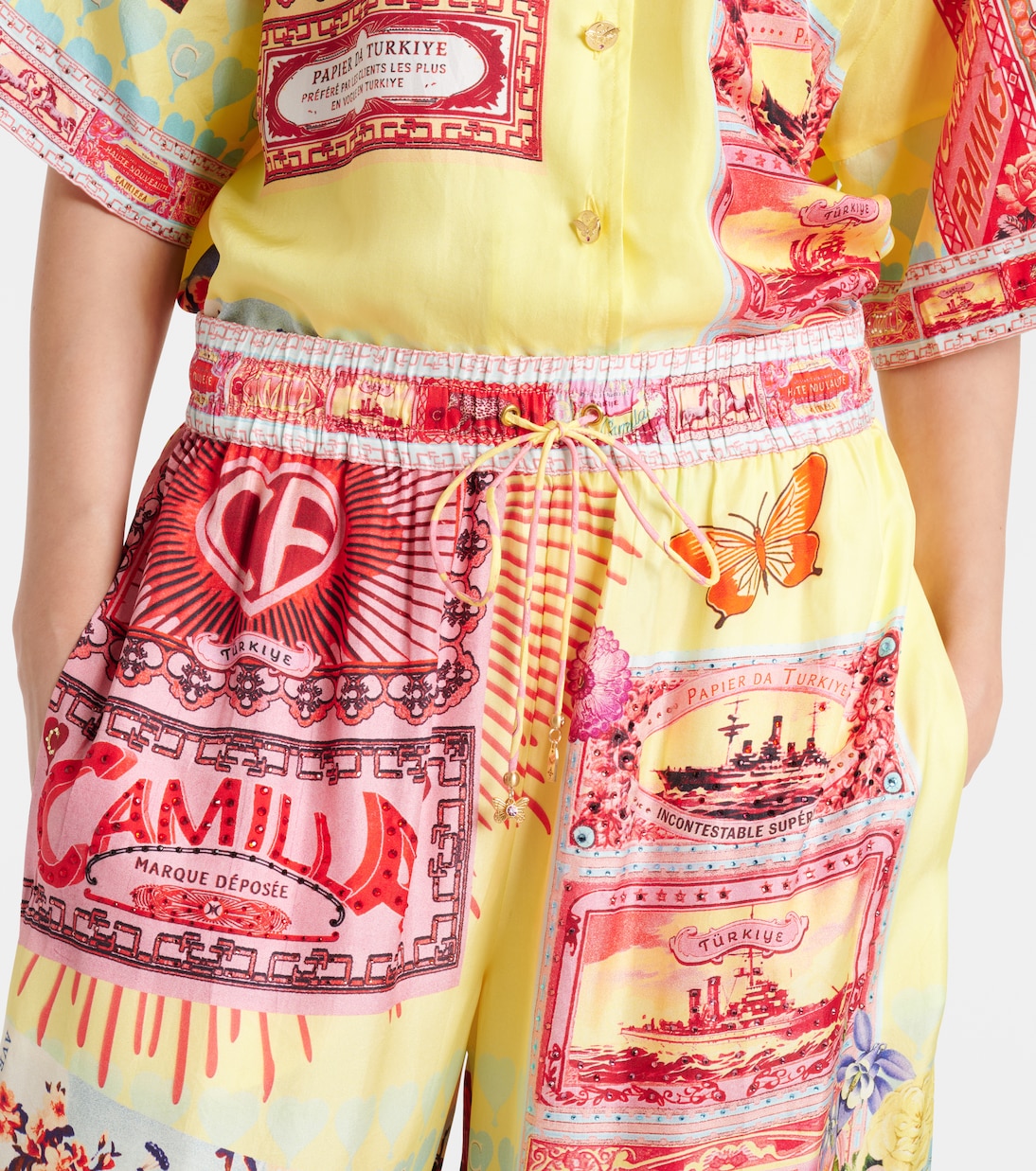 Bedruckte Hose aus Seide | Camilla