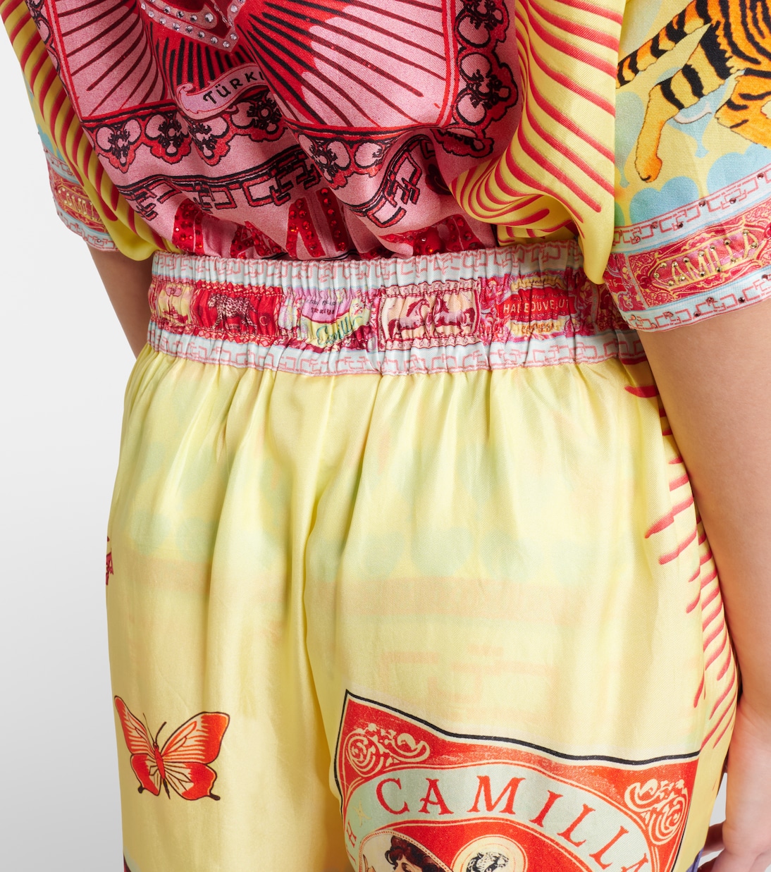 Bedruckte Hose aus Seide | Camilla