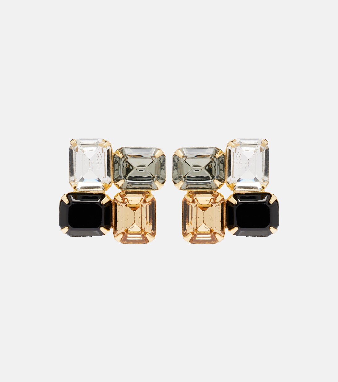 Ohrringe Piccolo, 18kt vergoldet, mit Kristallen | Jennifer Behr