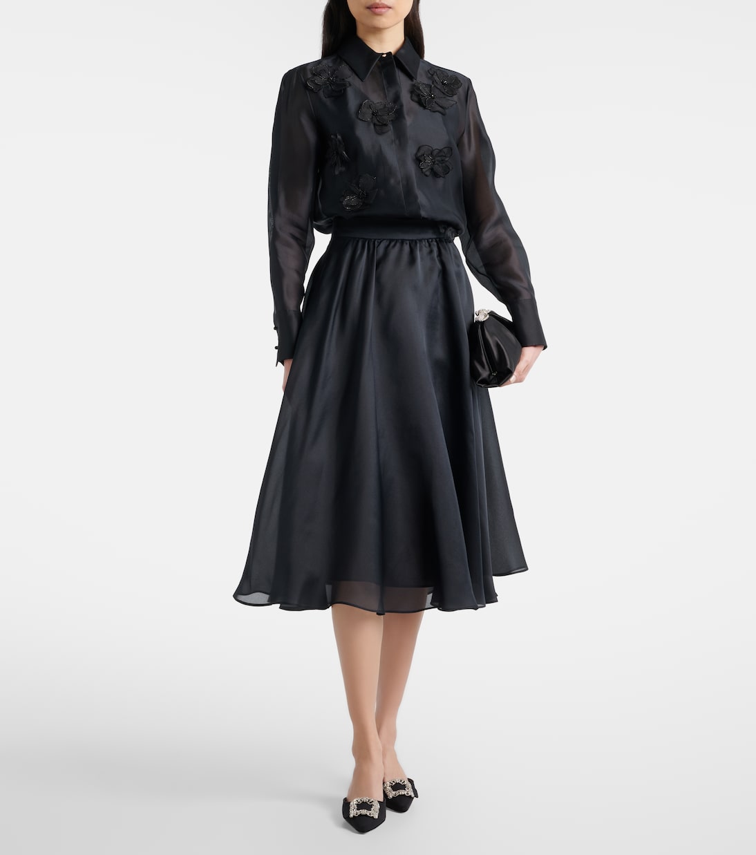 Blouse Agi en soie à appliqué | Max Mara