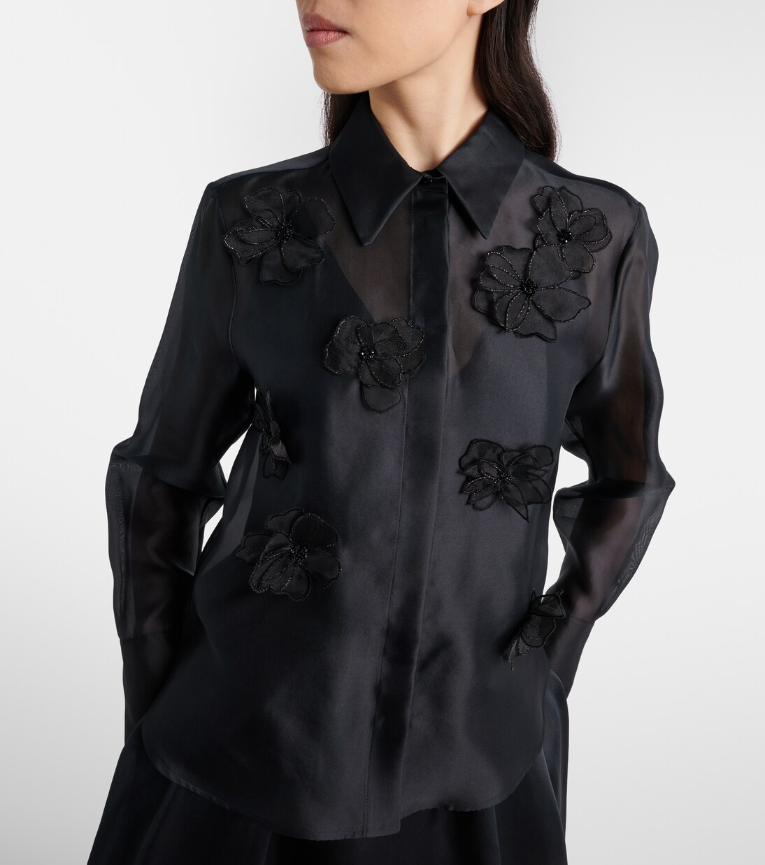 Blouse Agi en soie à appliqué | Max Mara