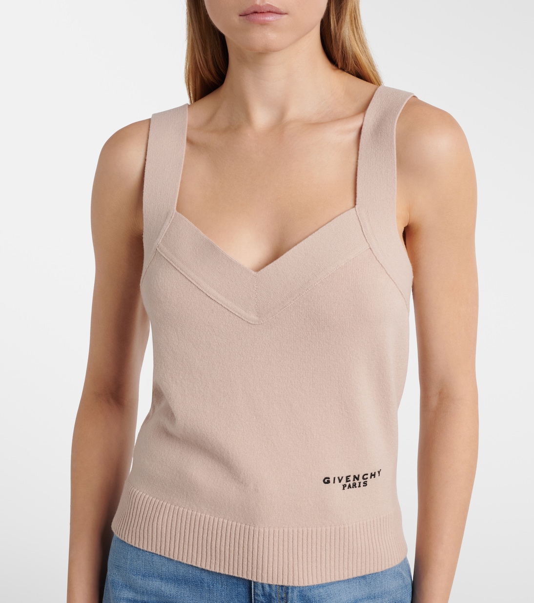 Logo wool and cashmere tank top | Givenchy