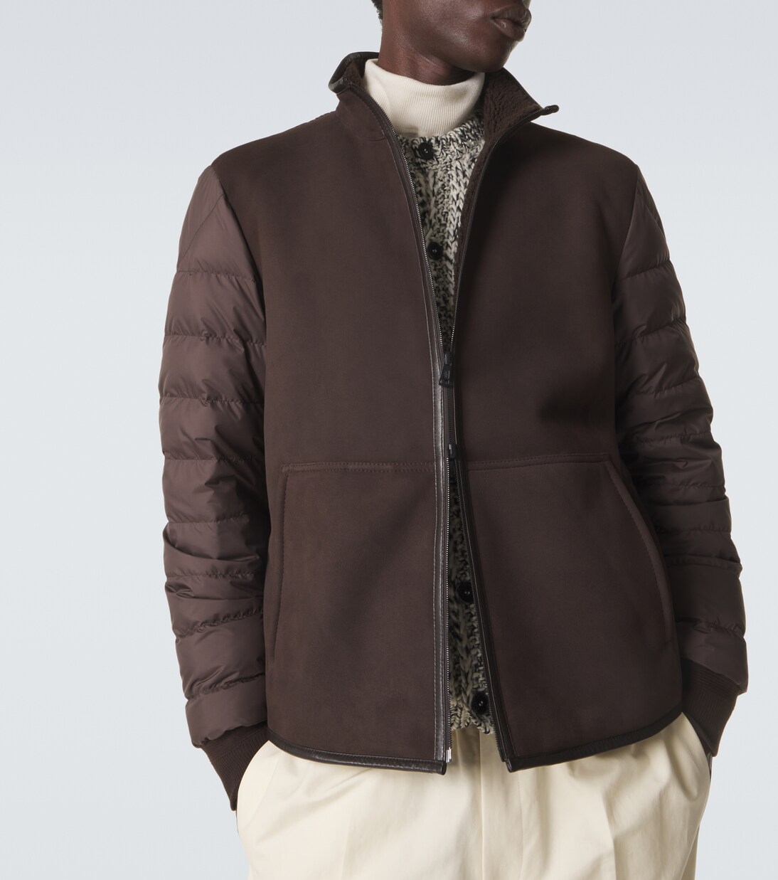 Reversible shearling down jacket | Moncler
