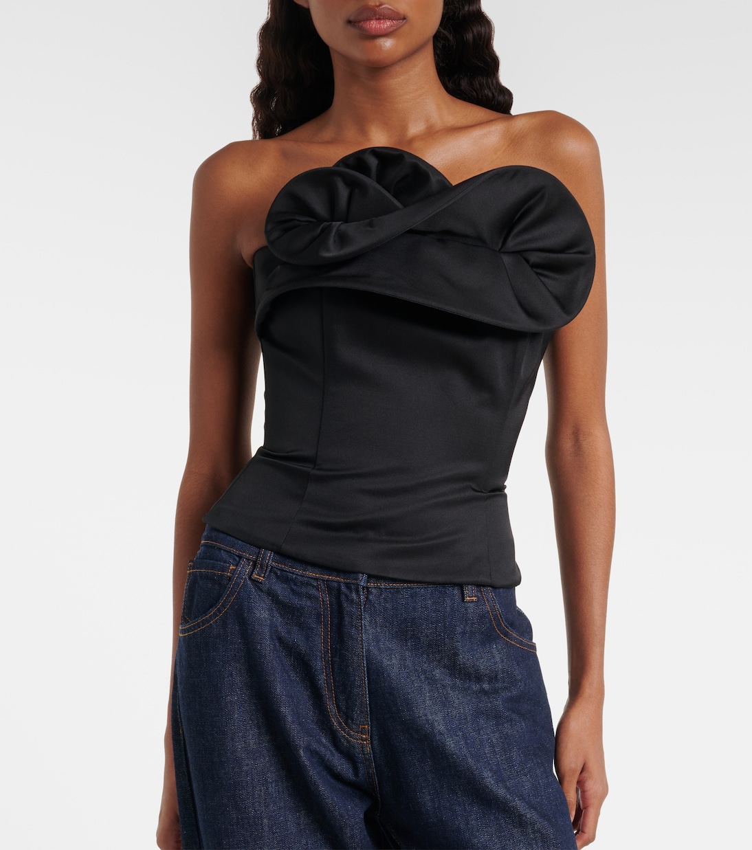 Top bustier en laine et soie | Magda Butrym