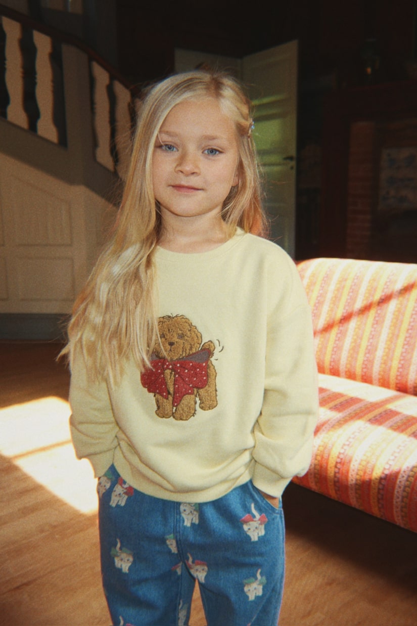 Puppy cotton-blend fleece sweatshirt | Konges Sløjd