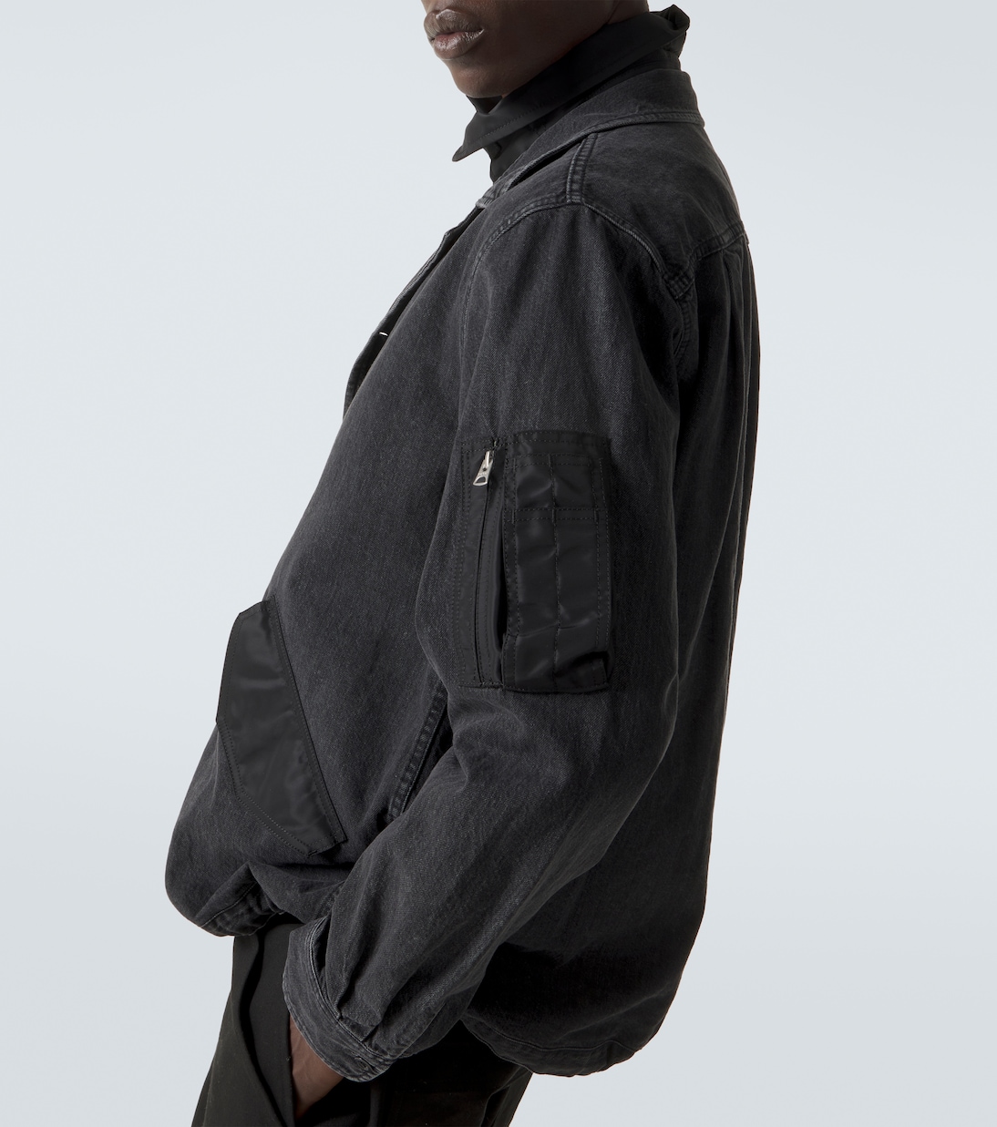 Twill-trimmed denim blouson jacket | Sacai