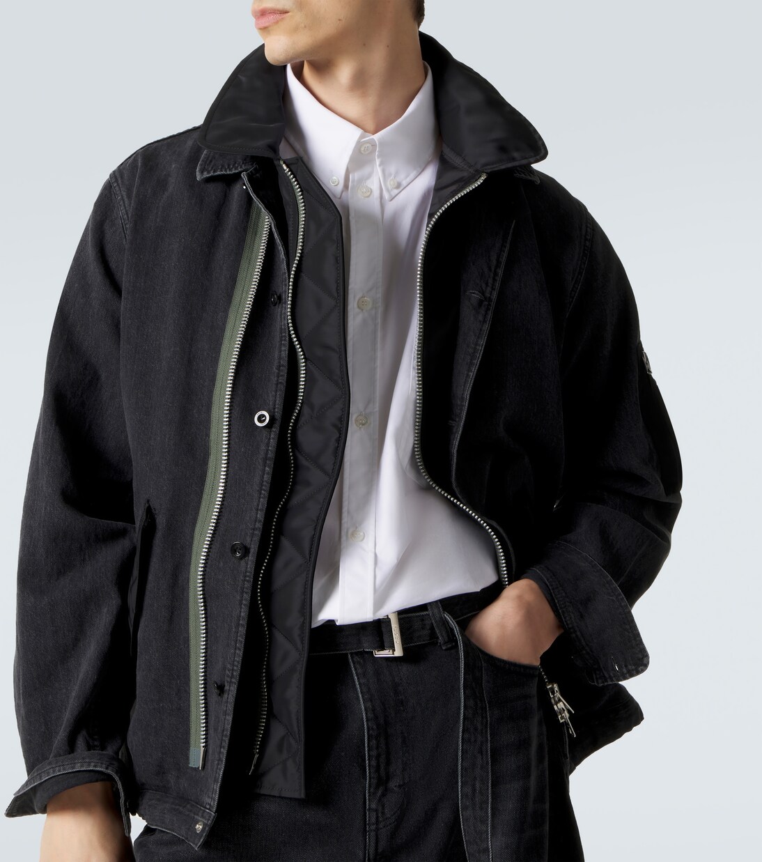 Blouson aus Denim mit Twill | Sacai