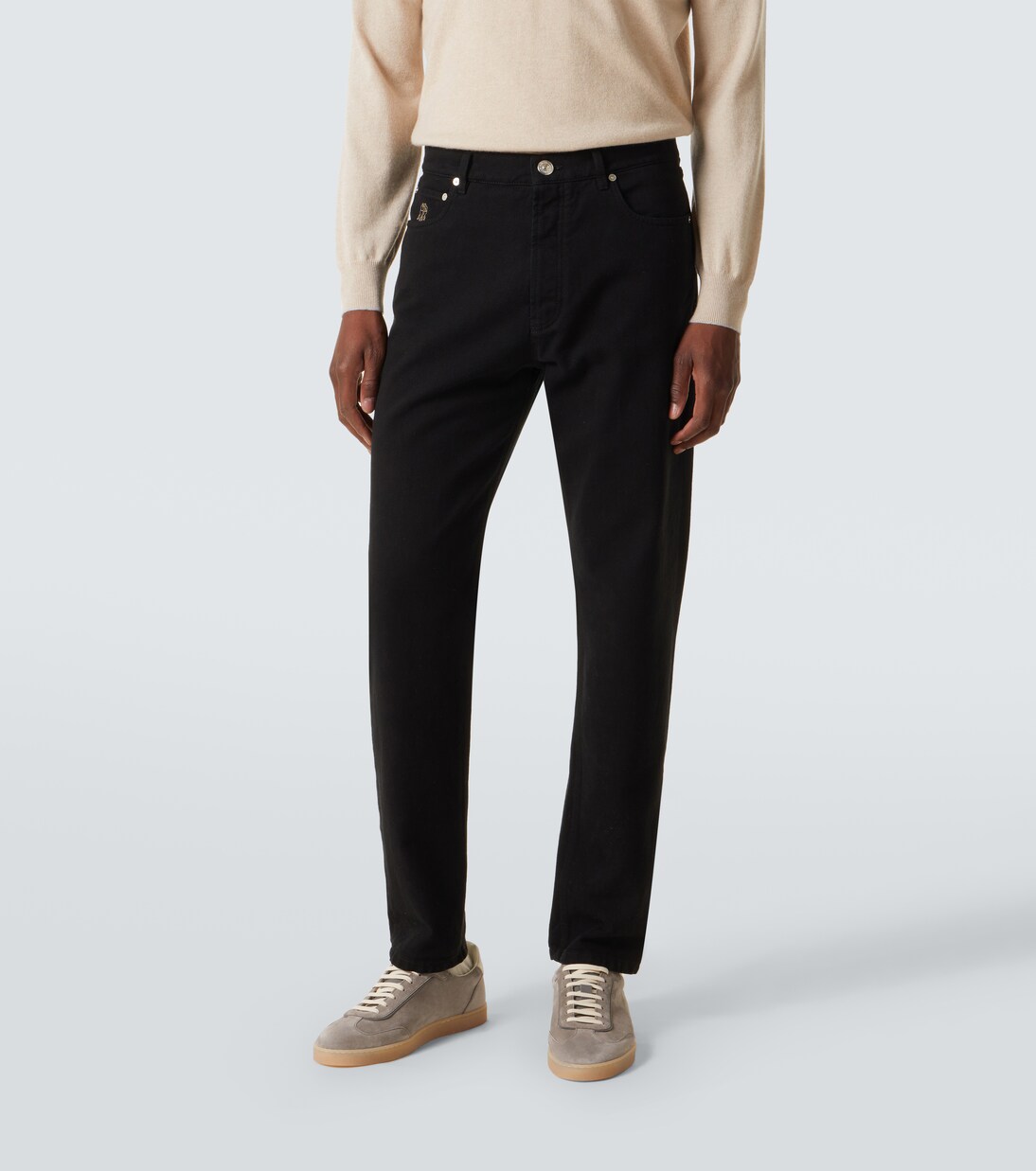 Jeans rectos de tiro medio | Brunello Cucinelli