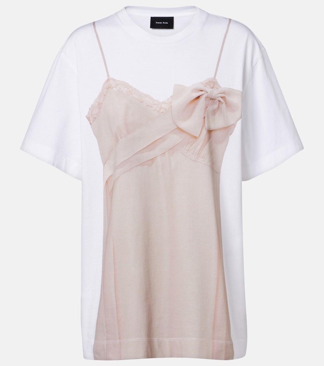Trompe l’œil cotton jersey T-shirt | Simone Rocha