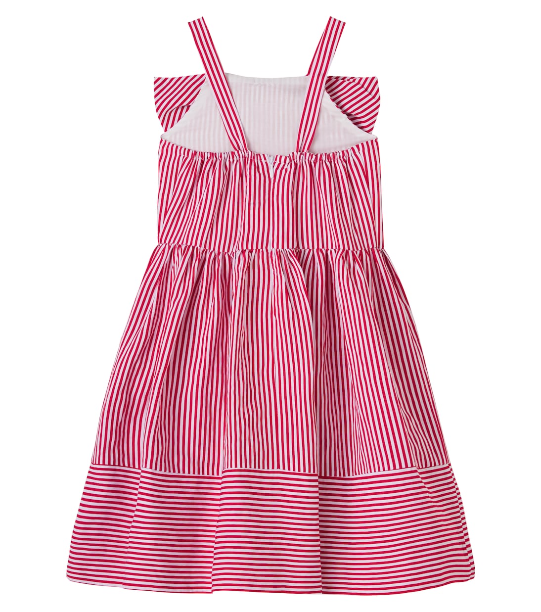Bow-detail striped dress | Monnalisa