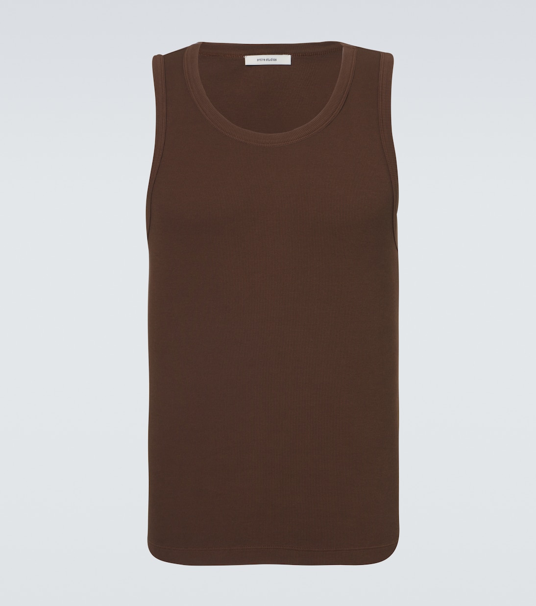 Ribbed-knit cotton-blend jersey tank top | Entire Studios